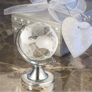 Crystal Clear Desk Globe with Stand