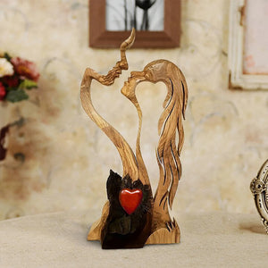 Eternal Love Wooden Sculpture