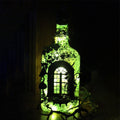 Mysterious Luminous Wine Bottle