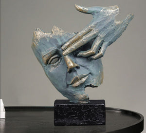 Abstract Character Face Statue Sculpture